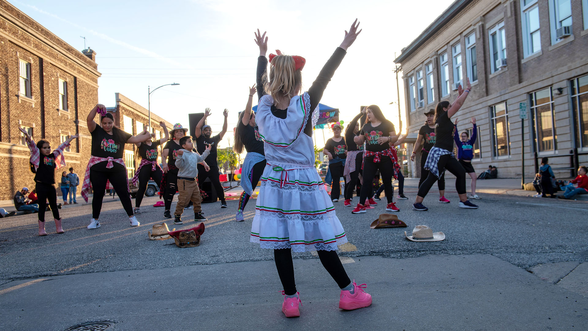 Street photo of zumba dance